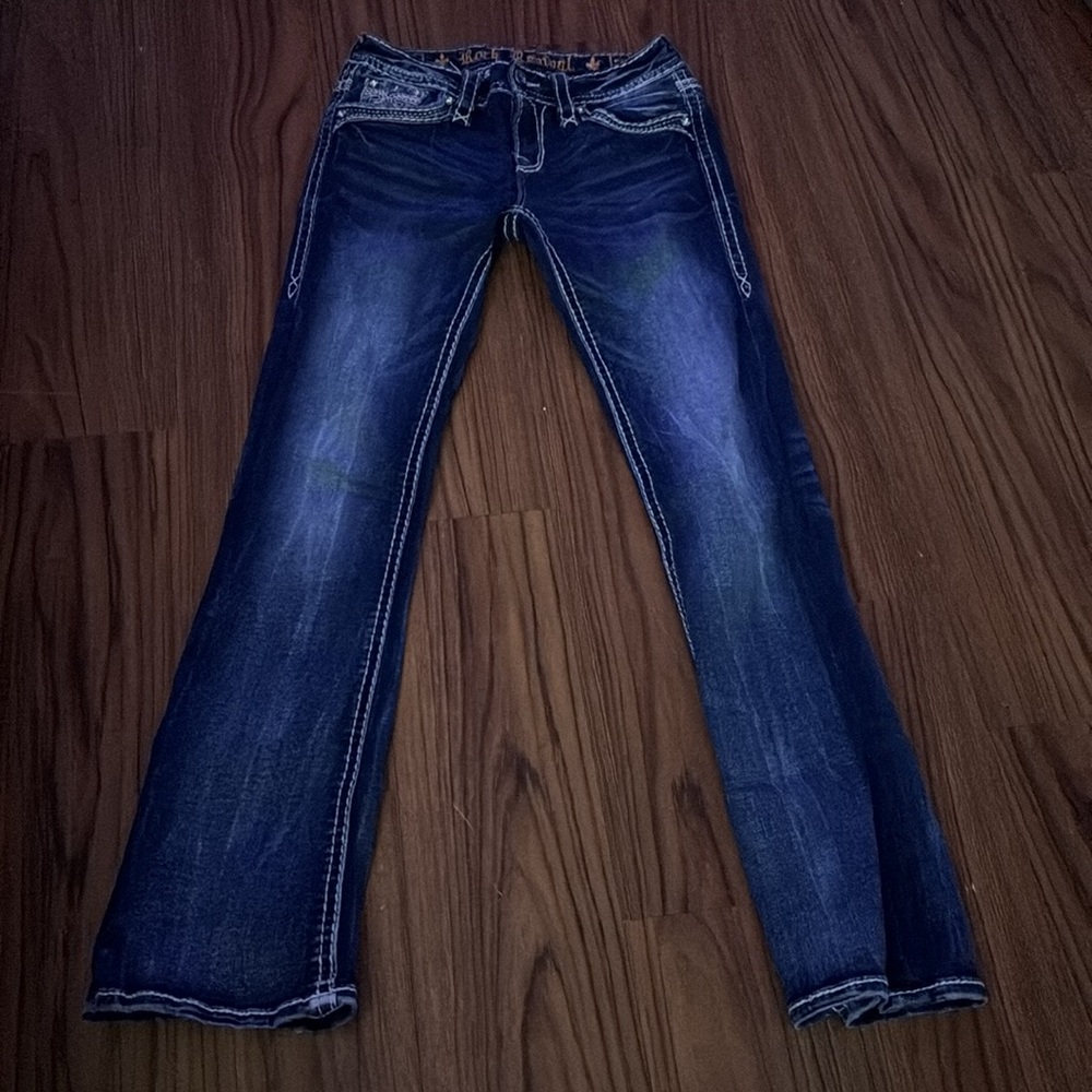 Rock Revival Dark Blue Boot Cut Jeans - Picture 3 of 3